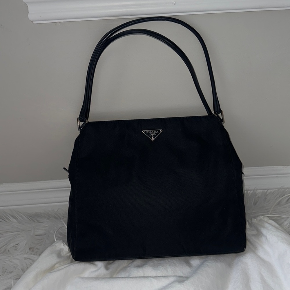 Beautiful Vintage Black Nylon Prada hand bag